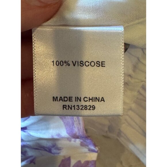 Majorelle Shirt Women Small Purple Riviera Floral Pegasus Top NWT Boho Cottage - Picture 12 of 13